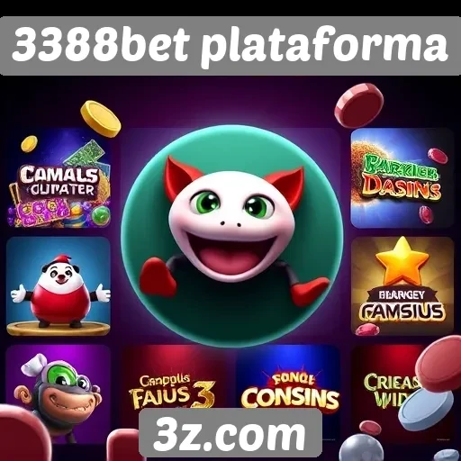 Diversidade de jogos disponíveis na plataforma 3388bet